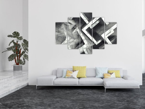 Apstraktna slika kockica (150x105 cm)
