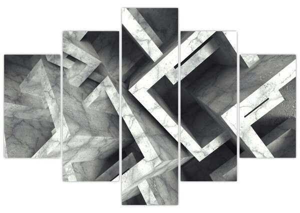 Apstraktna slika kockica (150x105 cm)