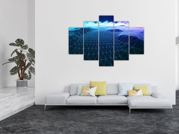 Slika - Planine u računalnom modelu (150x105 cm)