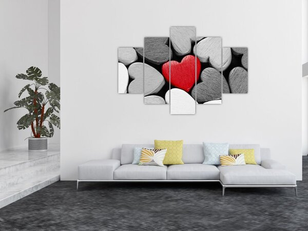 Slika drvenih srca (150x105 cm)