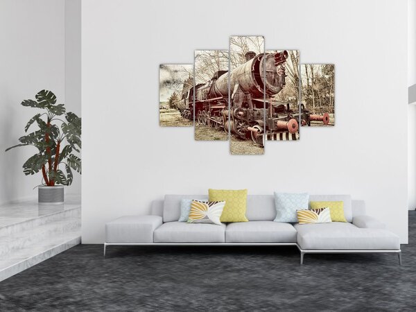 Povijesna slika lokomotive (150x105 cm)