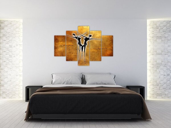 Slika naslikanog plesnog para (150x105 cm)