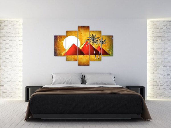 Slika naslikanih egipatskih piramida (150x105 cm)