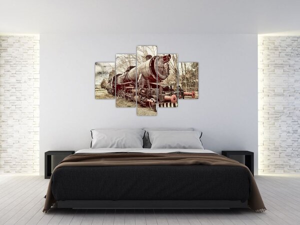 Povijesna slika lokomotive (150x105 cm)