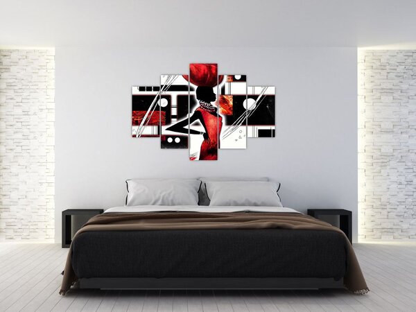 Slika dame na antičkoj slici (150x105 cm)