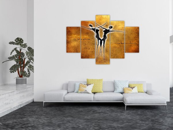 Slika naslikanog plesnog para (150x105 cm)