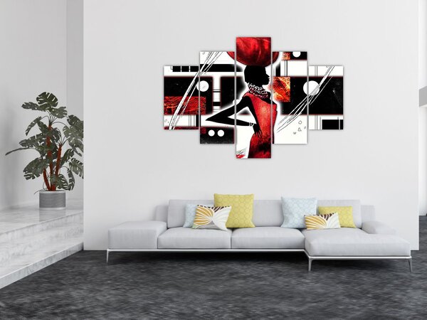 Slika dame na antičkoj slici (150x105 cm)