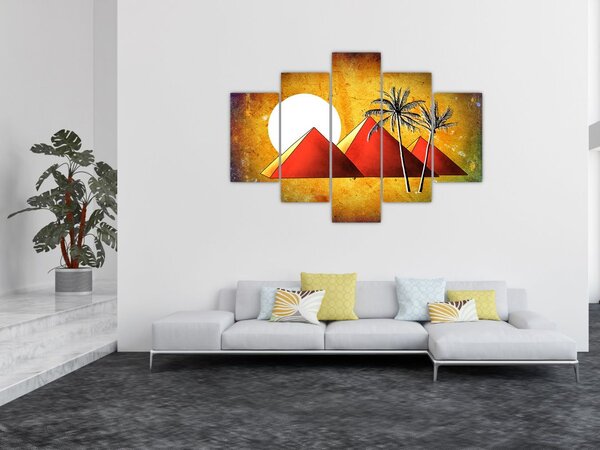 Slika naslikanih egipatskih piramida (150x105 cm)