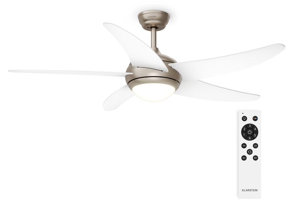 Klarstein Bolero stropni ventilator s svjetlom | 132 cm | 35 W | Tihi rad | Drvo