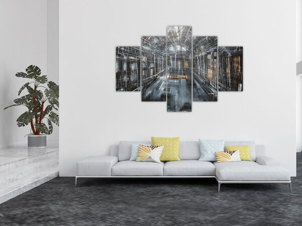 Slika interijera stare zgrade (150x105 cm)