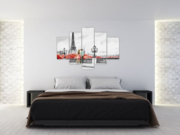 Slika - Ljubavnici u Parizu (150x105 cm)