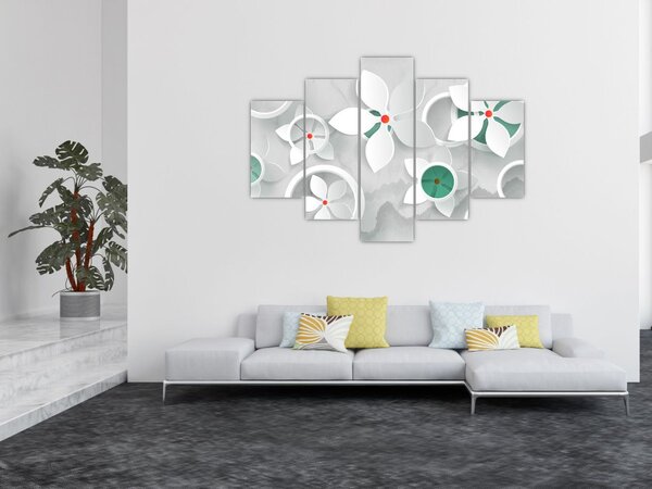 Slika cvjetne apstrakcije (150x105 cm)
