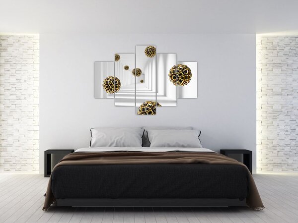 Apstraktna slika nogometnih lopti (150x105 cm)