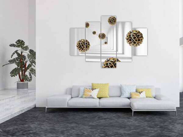 Apstraktna slika nogometnih lopti (150x105 cm)