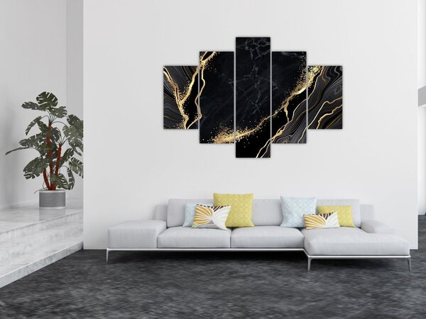 Slika zlatne apstrakcije (150x105 cm)