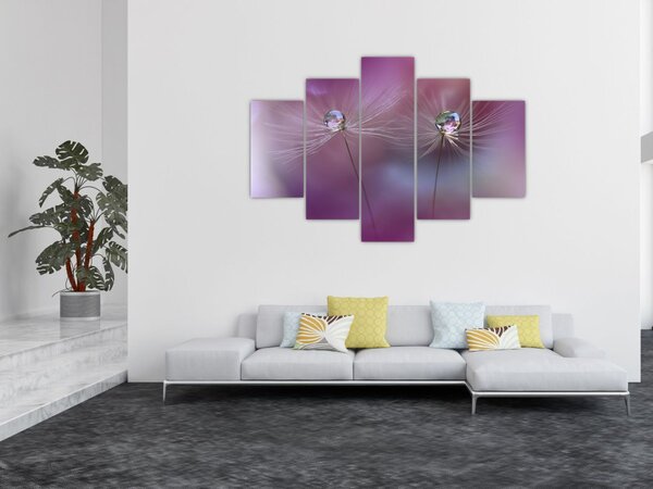 Slika kapljica na paperju (150x105 cm)