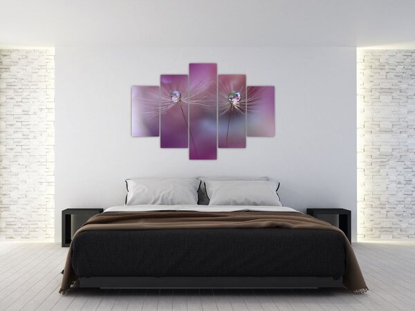Slika kapljica na paperju (150x105 cm)