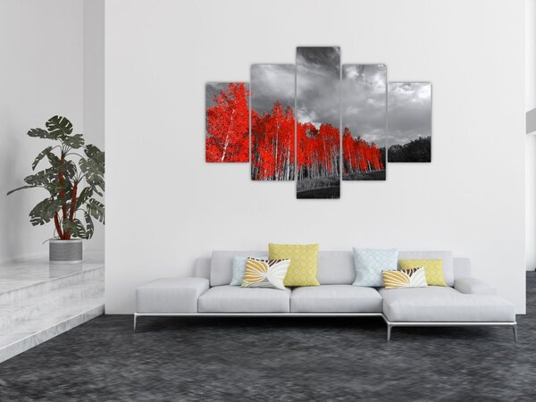 Slika - Drveće u jesenskim bojama (150x105 cm)