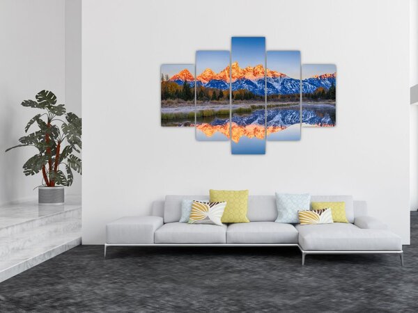 Slika snježnih planinskih vrhova (150x105 cm)