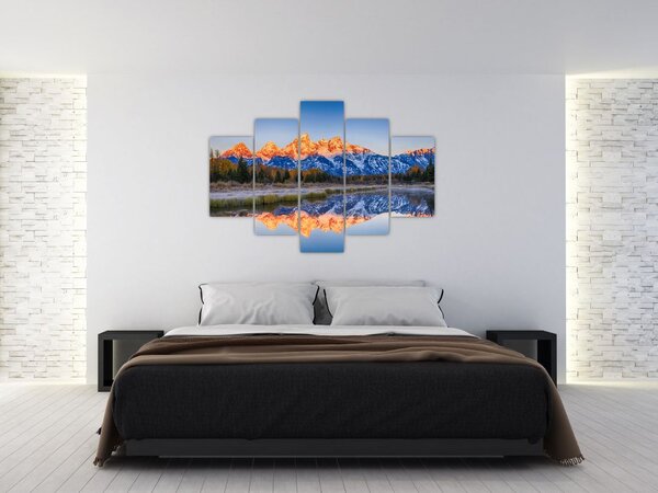 Slika snježnih planinskih vrhova (150x105 cm)