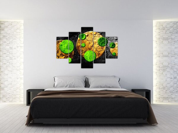Slika apstrakcije - Kugle (150x105 cm)