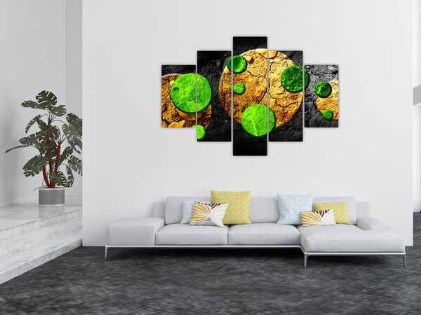 Slika apstrakcije - Kugle (150x105 cm)