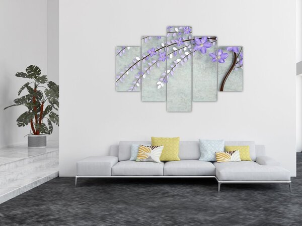 Slika - Ljubičasta kiša (150x105 cm)