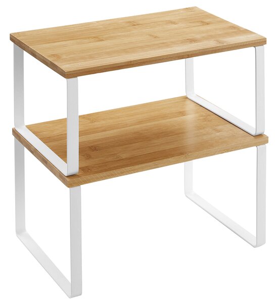 Set bambusovih organizatora CEZAR, 2 kom, smeđa/bijela SongmicsHome