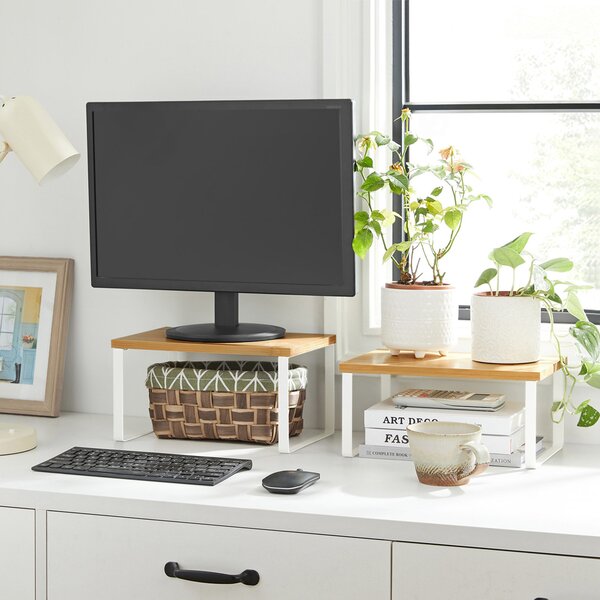 Set bambusovih organizatora CEZAR, 2 kom, smeđa/bijela SongmicsHome