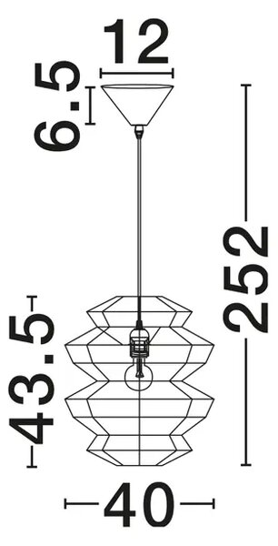 NUA VISILICA E27 1X12W IP20 NL9586642