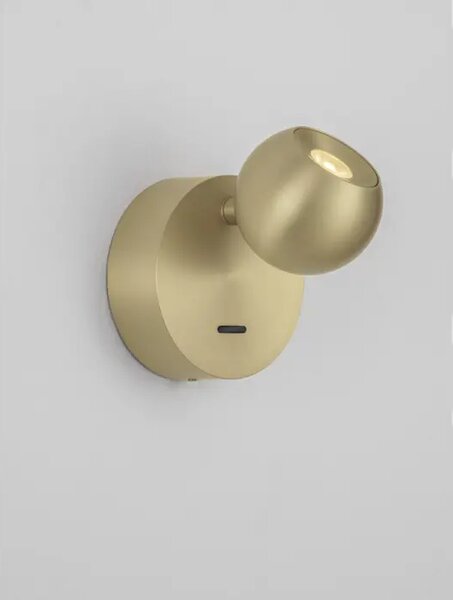 SFERA ZIDNA LED SVJETILJKA ZLATNA 6W IP20 3000K PREKIDAČ UKLJU./ISKLJ. NL9540295