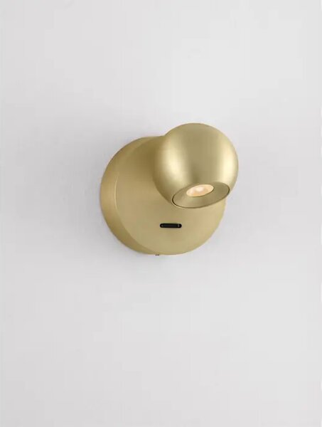 SFERA ZIDNA LED SVJETILJKA ZLATNA 6W IP20 3000K PREKIDAČ UKLJU./ISKLJ. NL9540295