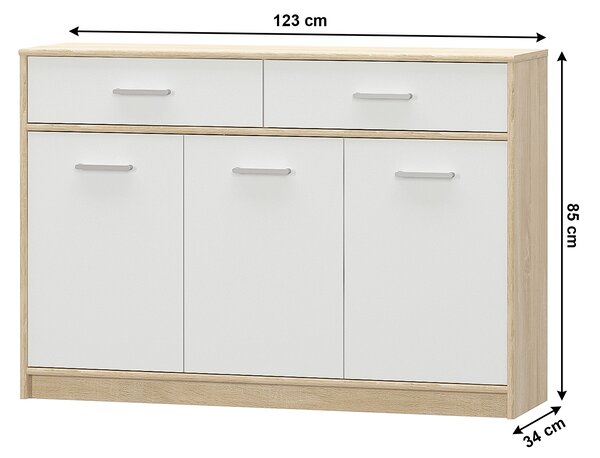 Komoda Thornham 3D2S (bijela)