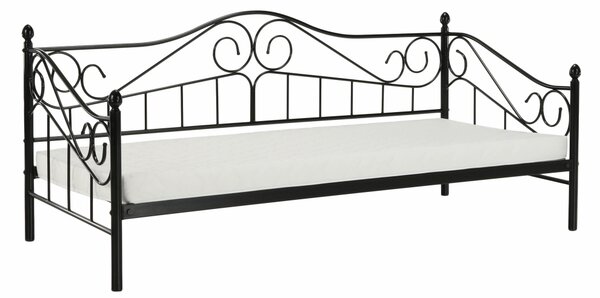 Jednostruki krevet 90 cm Danina (crna) (s podnicom)