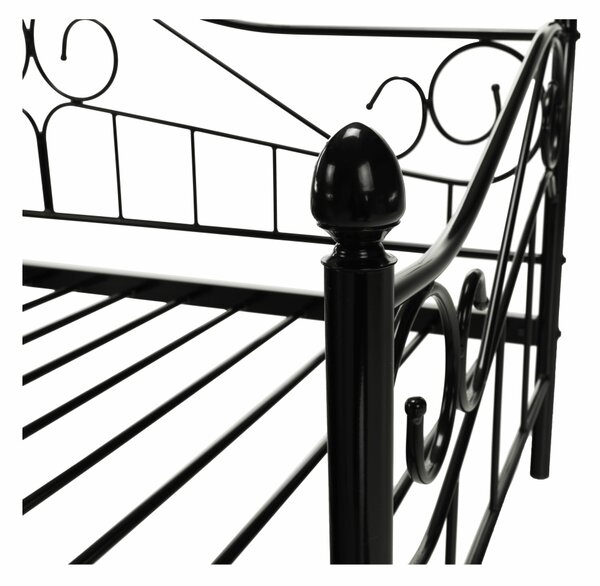 Jednostruki krevet 90 cm Danina (crna) (s podnicom)