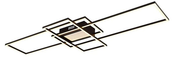 Globo LED stropna svjetiljka Saunders (60 W, D x Š x V: 1.108 x 420 x 68 mm, Crna)