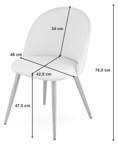 Stolica Bello - grey - 1 komad