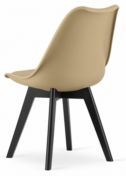 Stolica Mark - beige on black - 1 komad