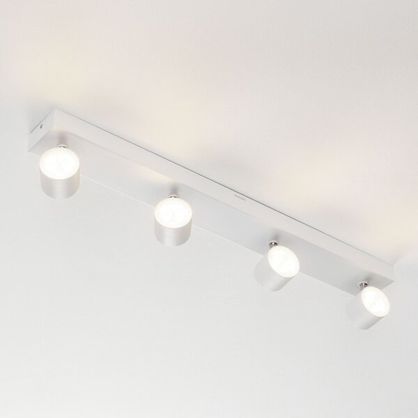 Philips Star LED reflektor bijeli s 4 žarulje. WarmGlow, prigušiva, Bijela, Dnevni boravak/blagovaonica, Metal
