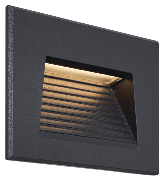 Moderna ugradbena zidna svjetiljka crna 11,5 cm uklj. LED IP65 - Trem
