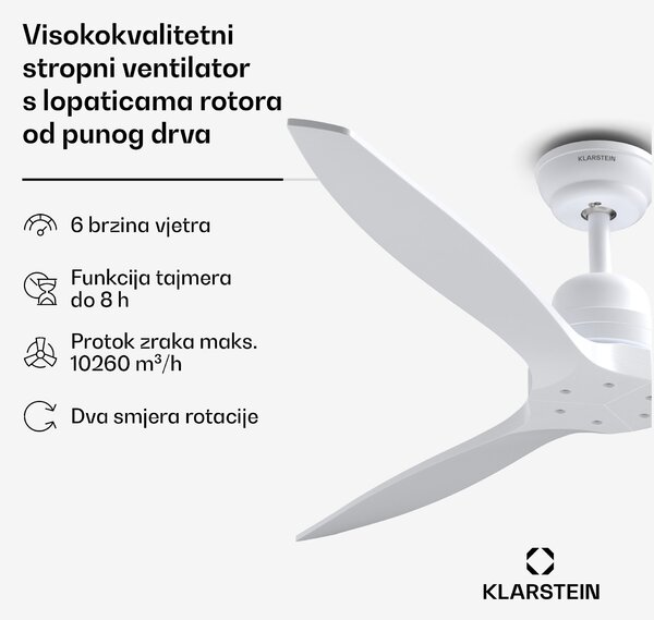 Klarstein Santa Elena 52" stropni ventilator, 9.060 m³/h, 6 postavki brzine, daljinski upravljač
