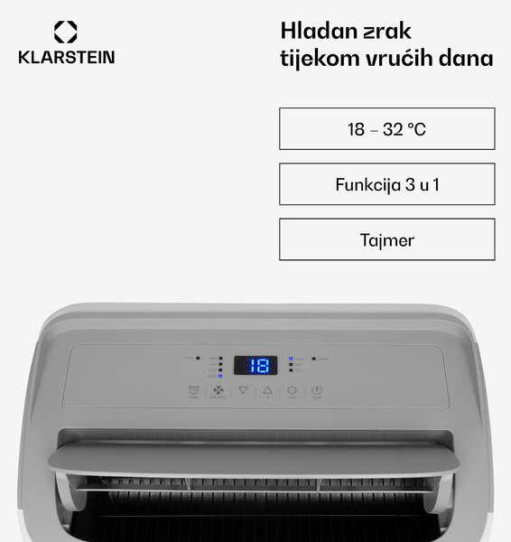 Klarstein Grandbreeze Eco 14K, prijenosna klima 3 u 1, 460 m³ / h, 14.000 BTU / 1,65 kW