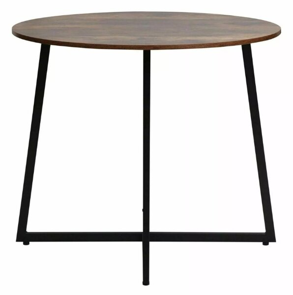 PROMOCIJA Okrugli blagovaonski stol LUNA 90 cm, rustikalno smeđi II. kvaliteta