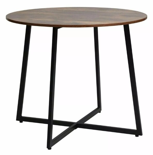 PROMOCIJA Okrugli blagovaonski stol LUNA 90 cm, rustikalno smeđi II. kvaliteta