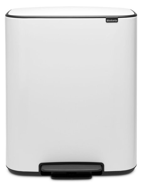 Bijela željezna kanta za smeće za odvojeni otpad/s pedalom 60 l Bo – Brabantia
