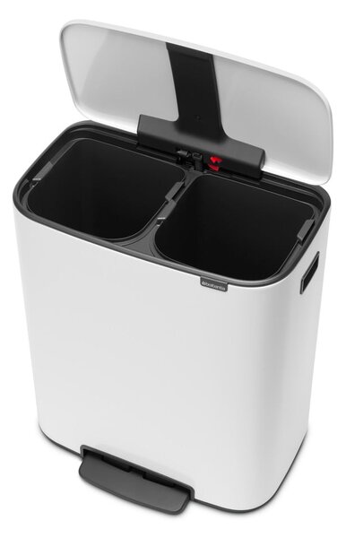 Bijela željezna kanta za smeće za odvojeni otpad/s pedalom 60 l Bo – Brabantia