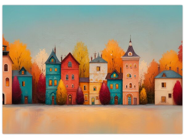 Slika - Jesensko selo (70x50 cm)