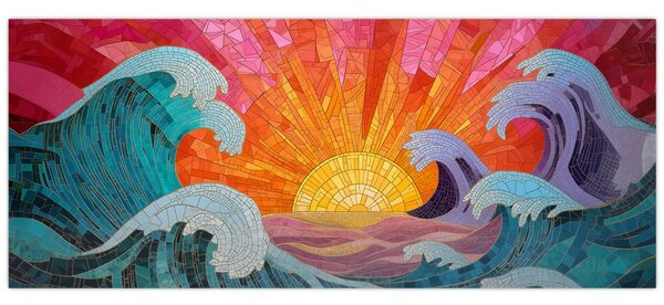 Slika - Mozaik valova (120x50 cm)