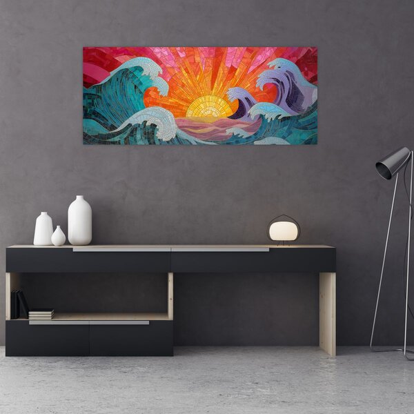 Slika - Mozaik valova (120x50 cm)