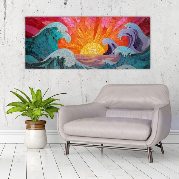 Slika - Mozaik valova (120x50 cm)